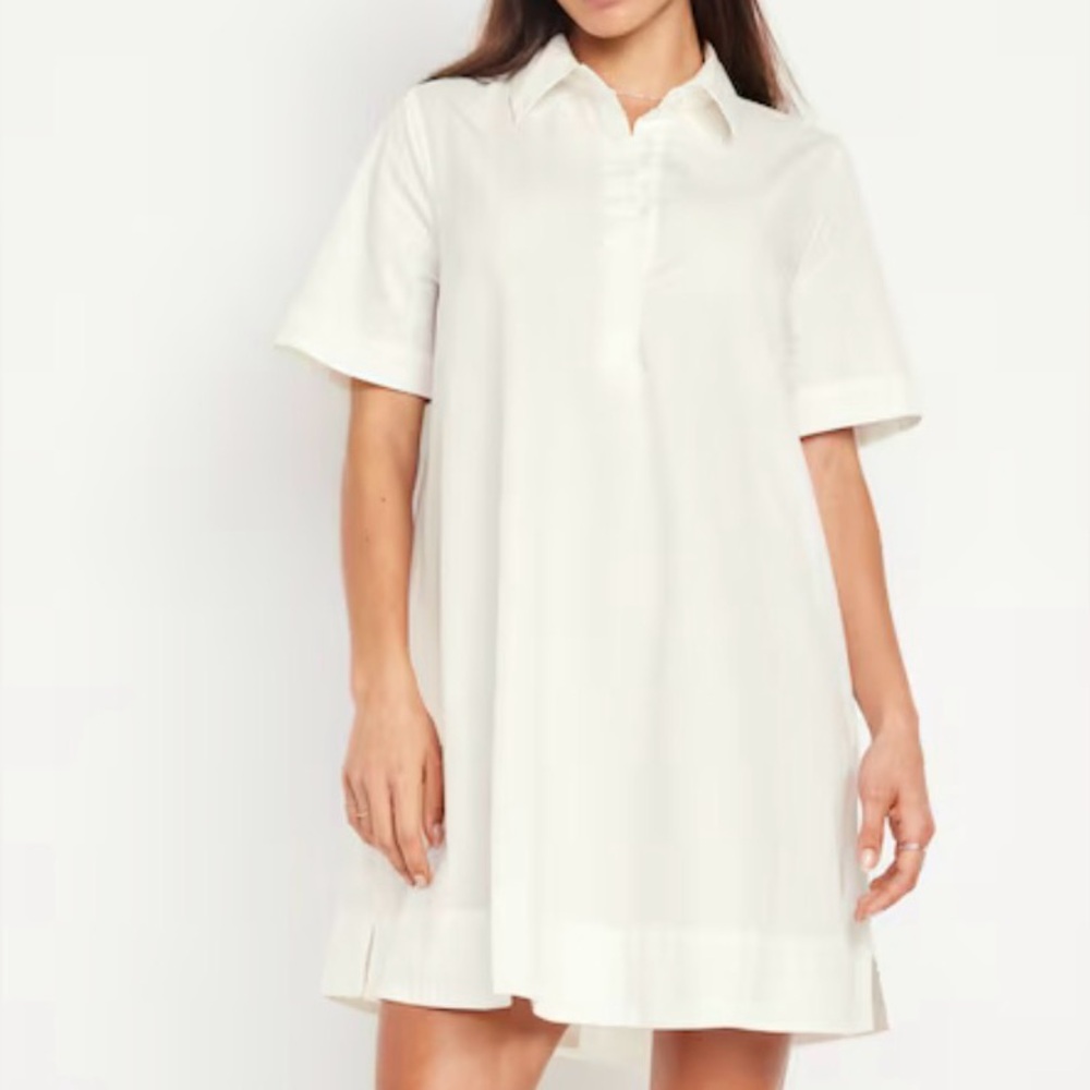 White shirt dress